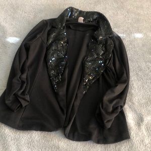 Long sleeve black/sequin blazer